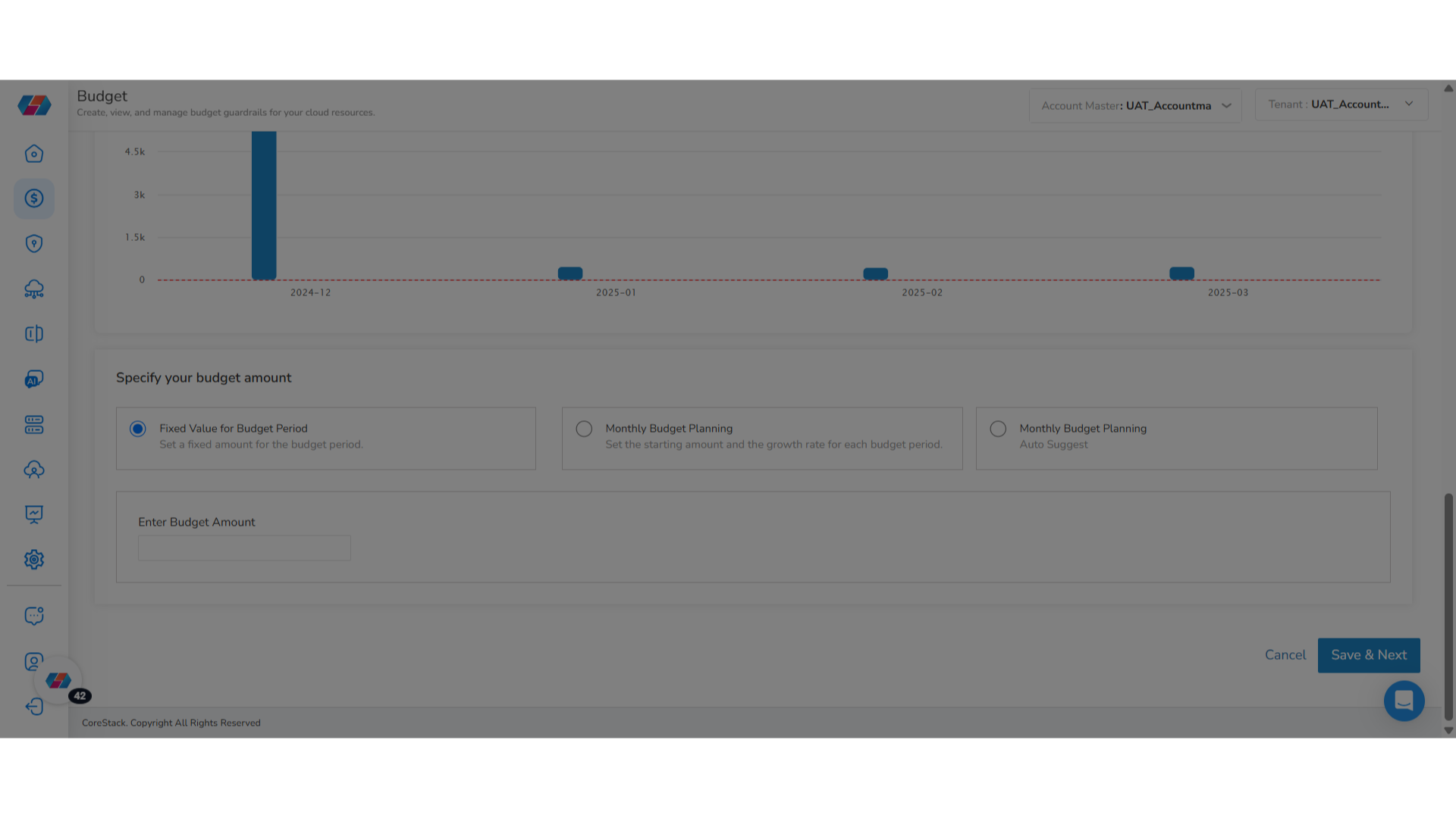 Select 'Monthly Budget Planning'