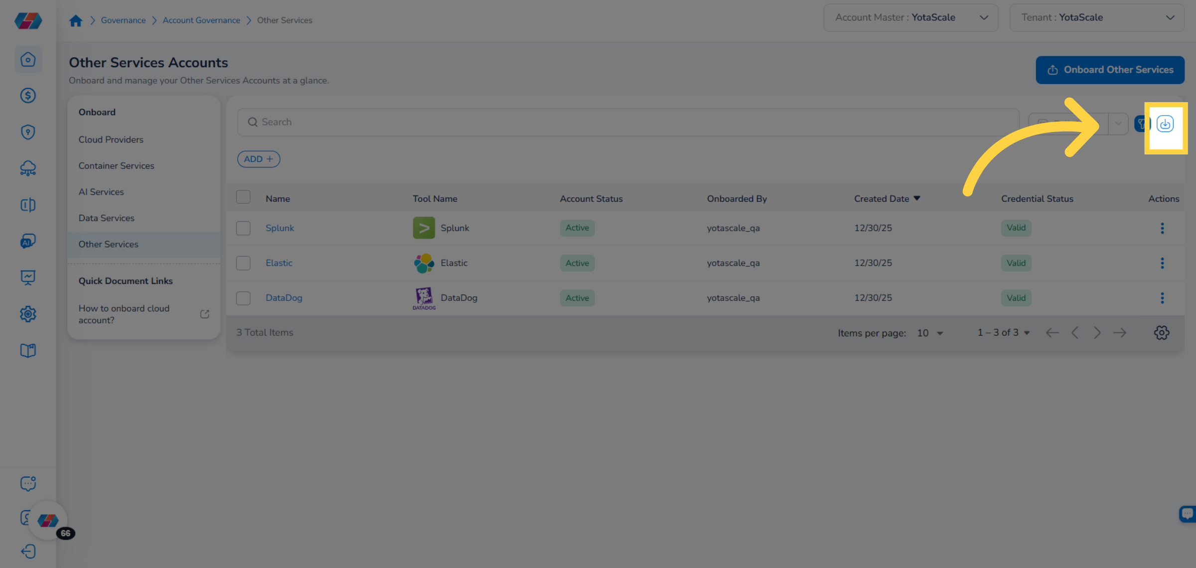 Download Account Details