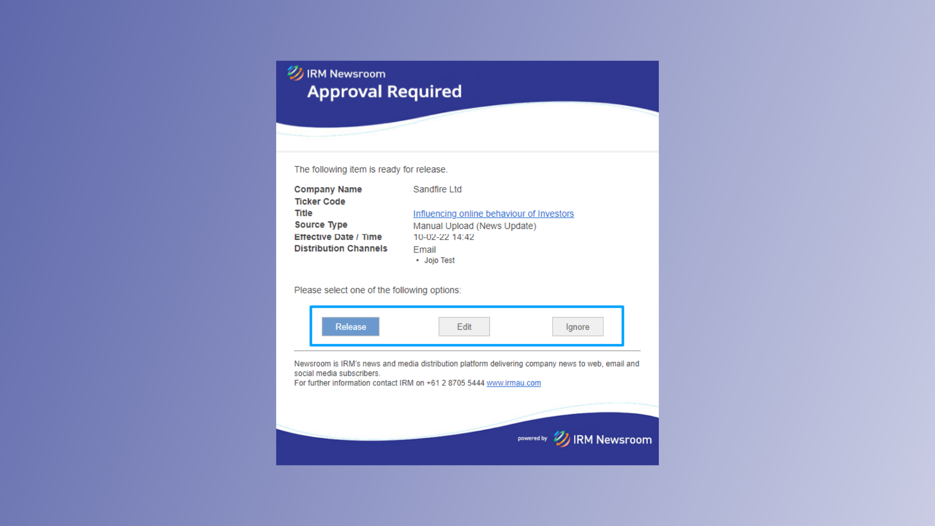 Email Approval