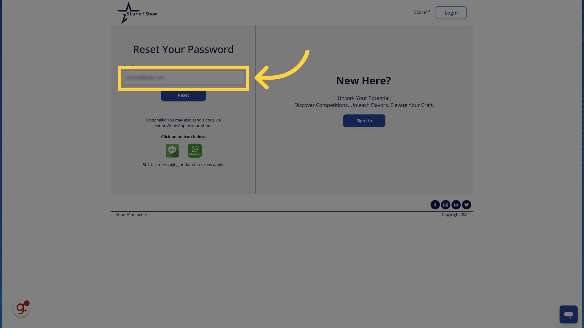 Enter your email Address