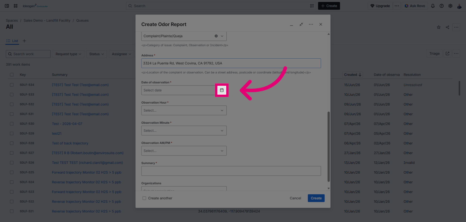 Open Date Picker