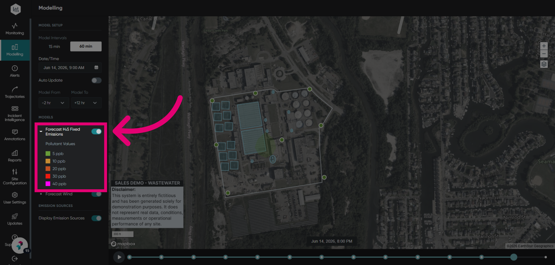 Check model values against map