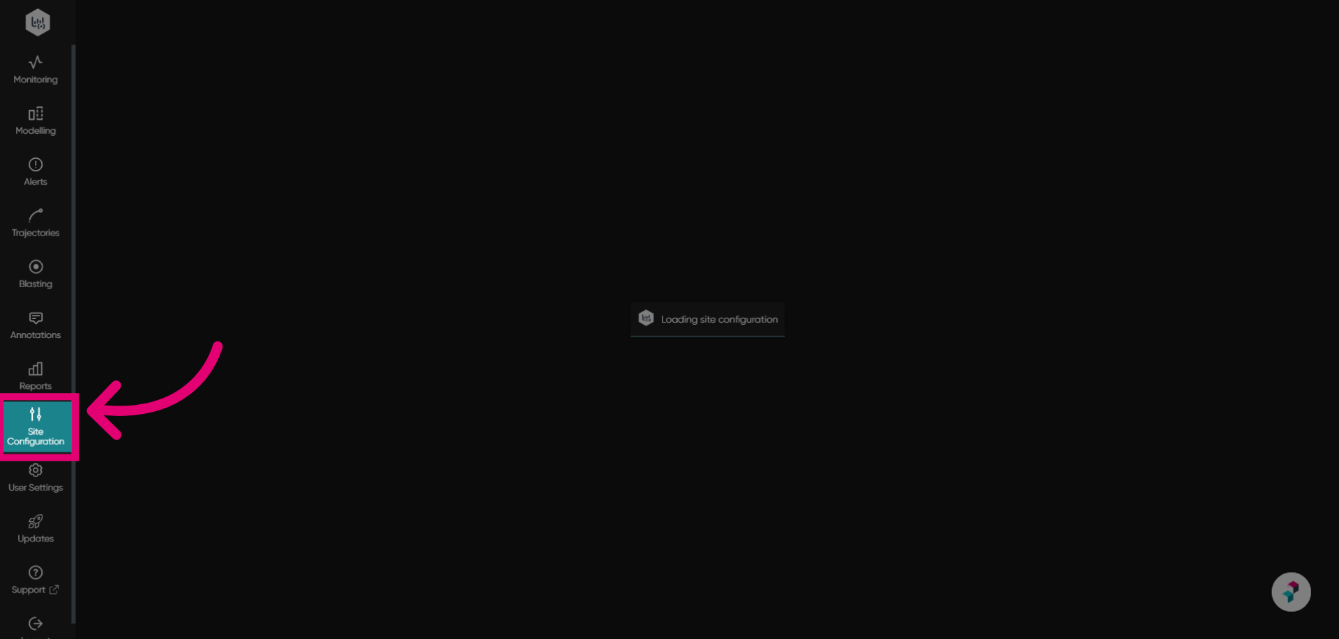 Go to Site Configuration
