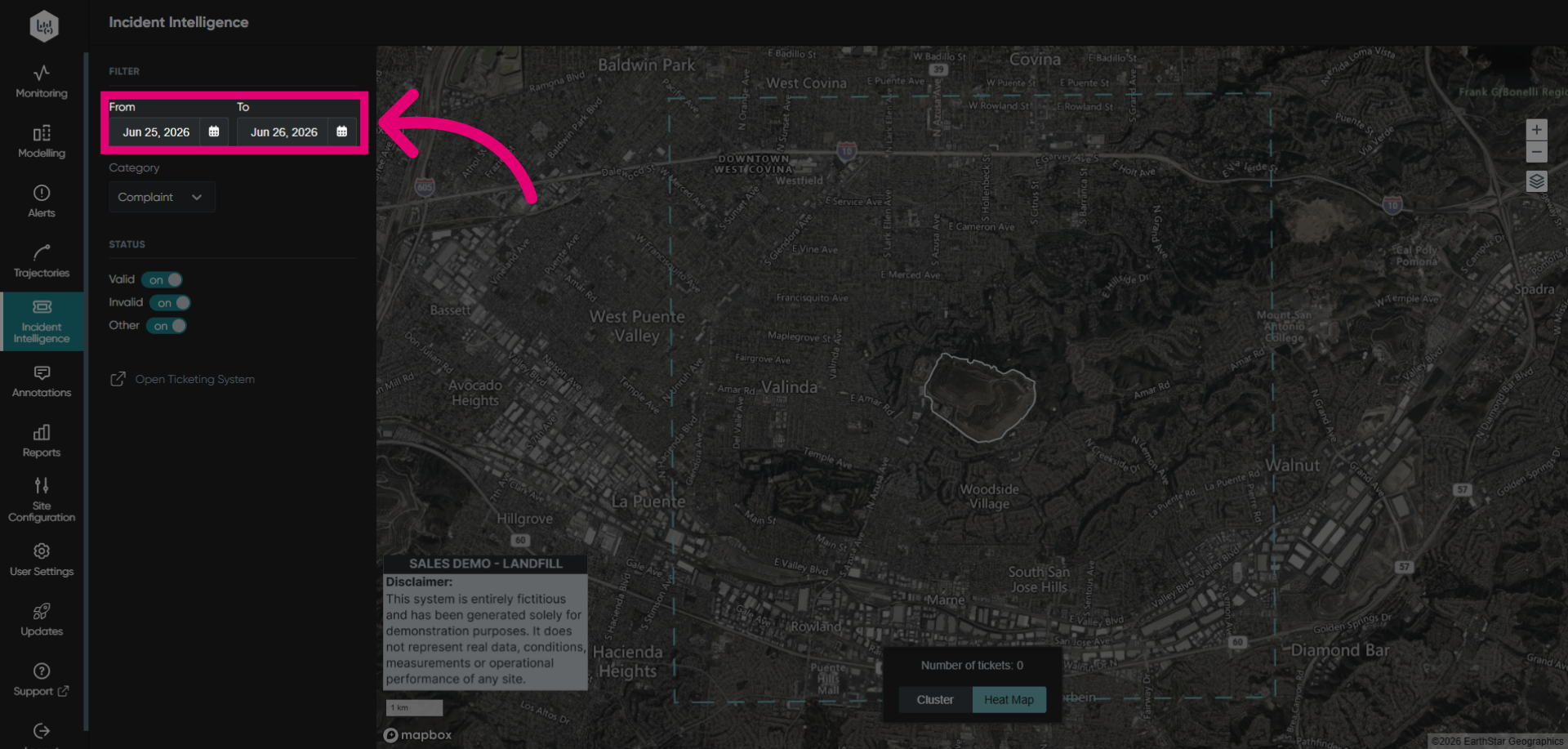 Open Data Selection Menu