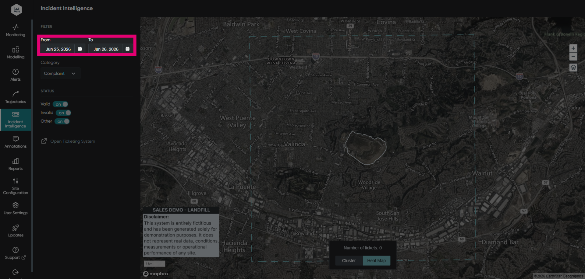 Open Data Selection Menu