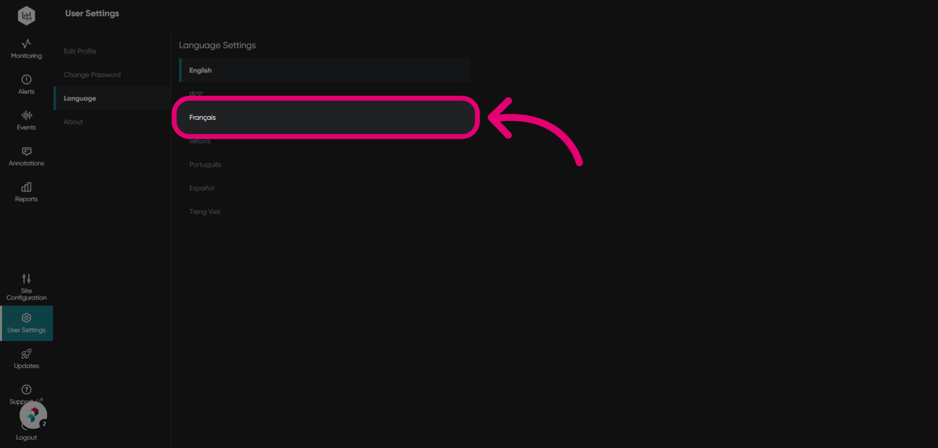 Select a language