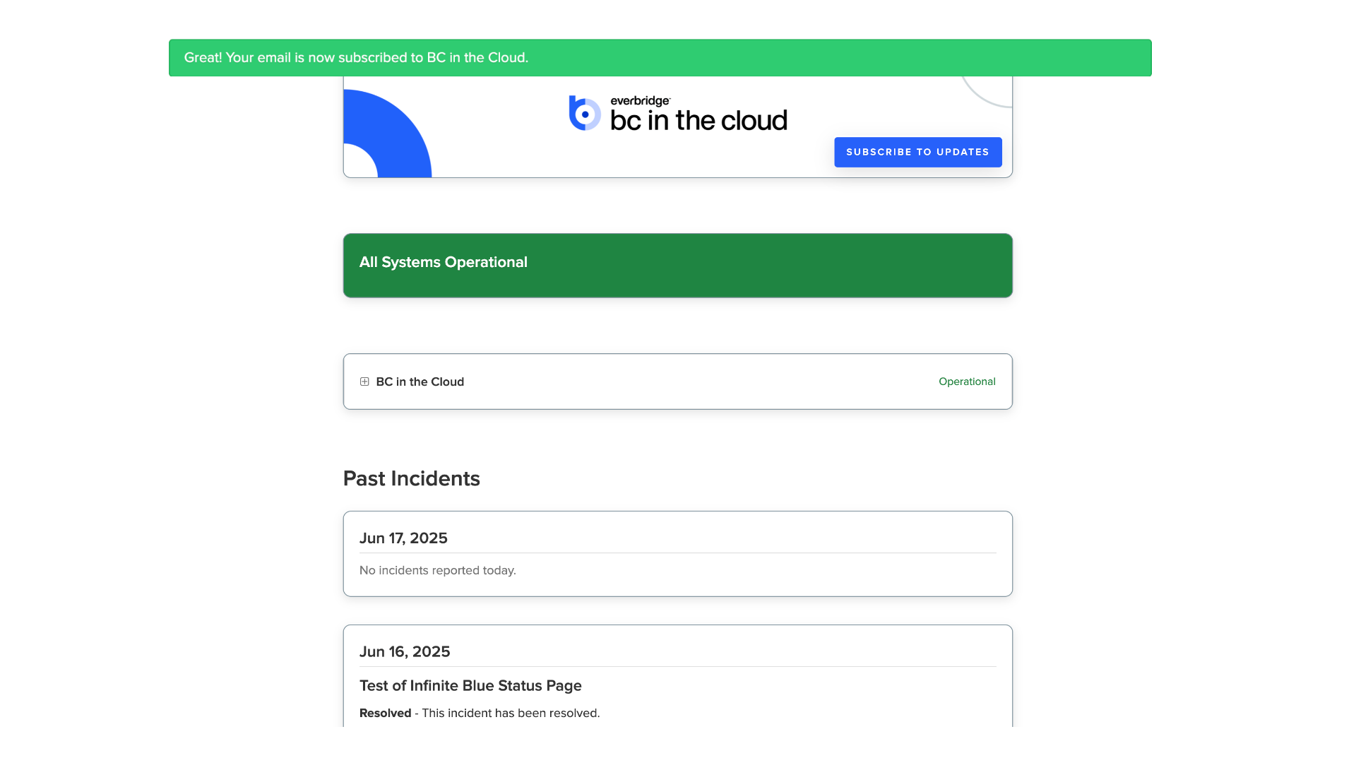 Status Page
