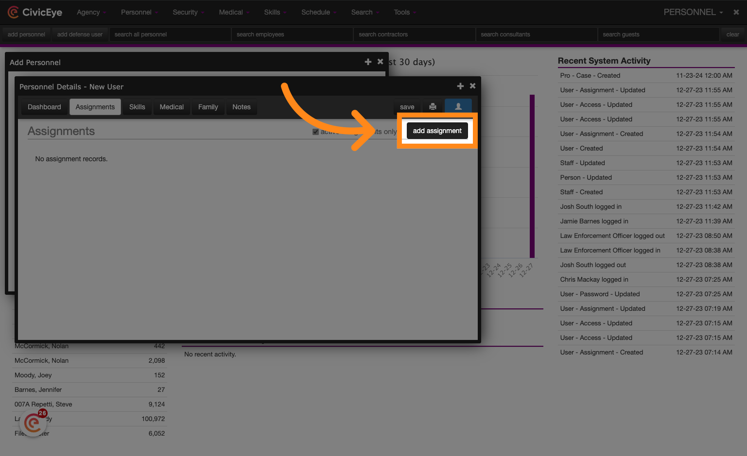 Click 'add assignment'
