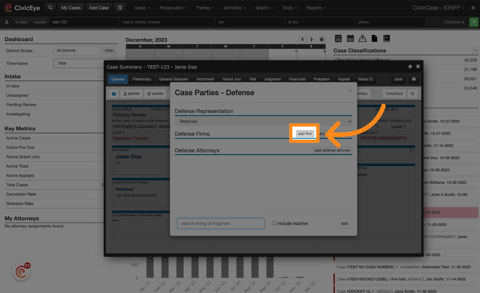 Click 'add firm'