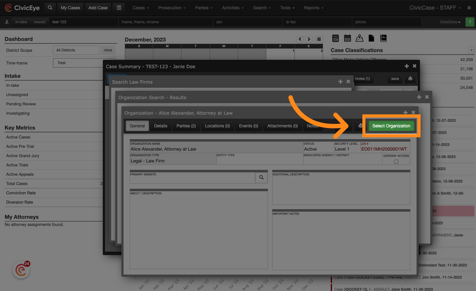 Click 'Select Organization'