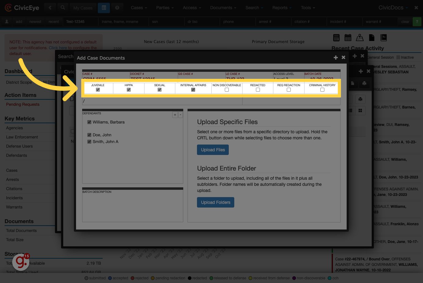 Set file security permissions settings