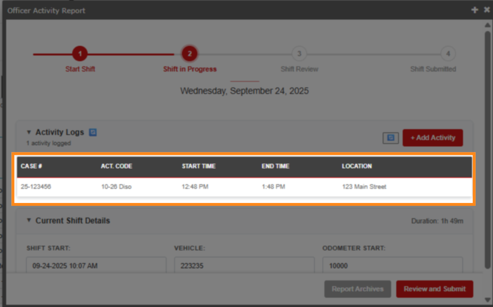 Activity Details