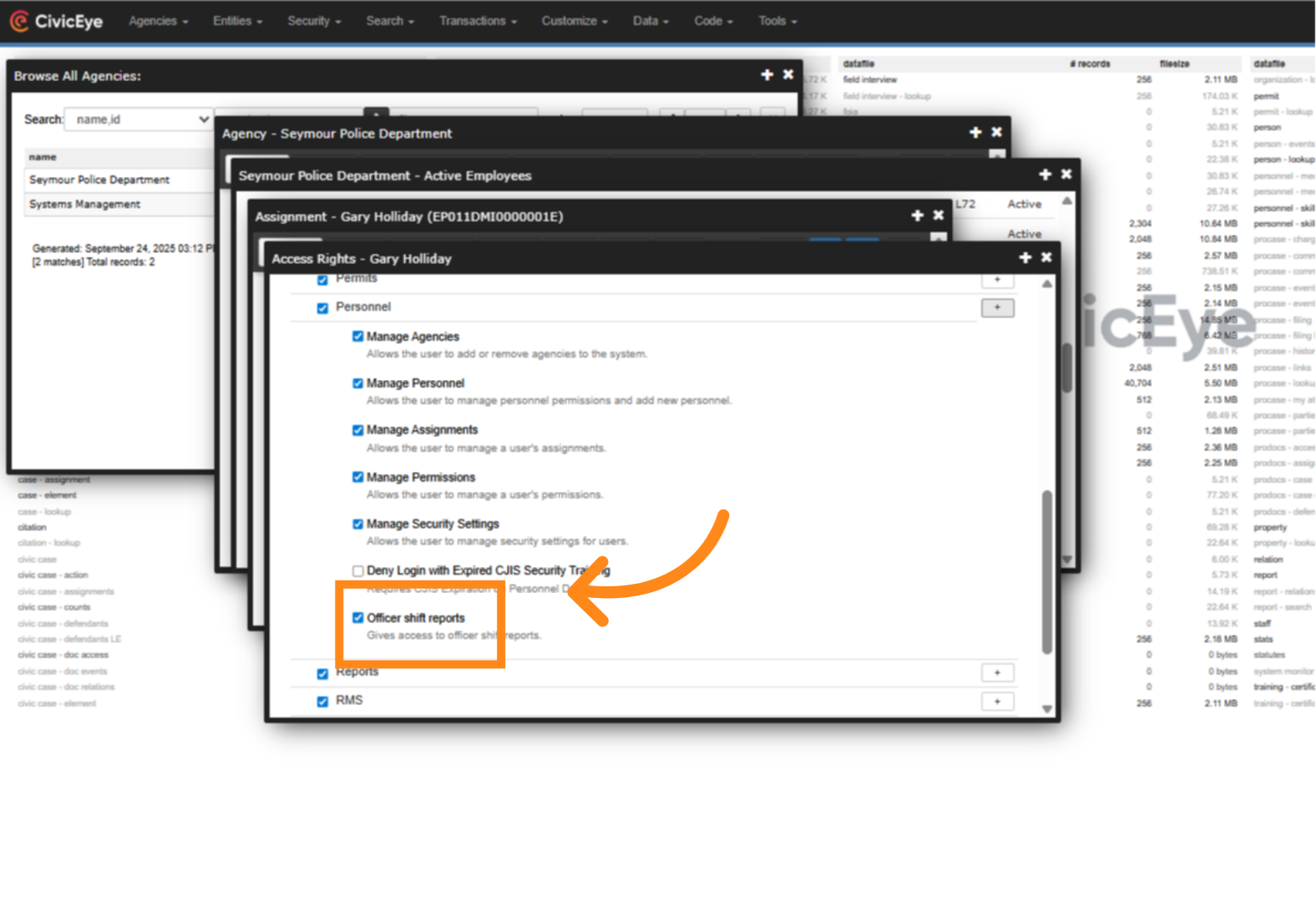 Supervisor review access and permission