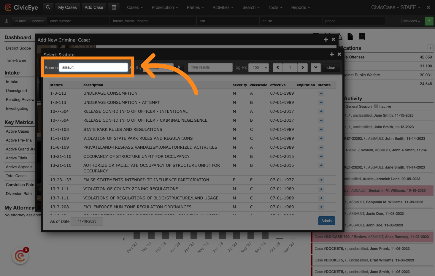 Filter State-specific Statute Lists