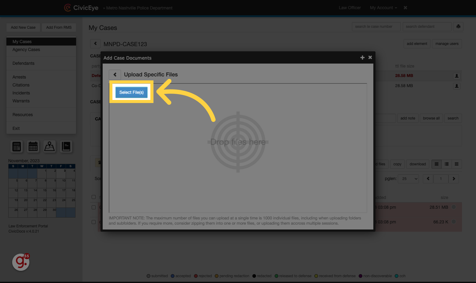 Browse to select content