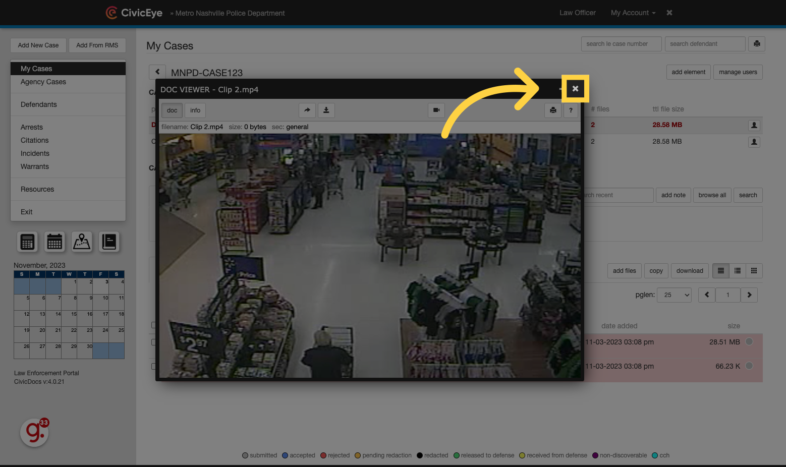 Exiting the Document Viewer
