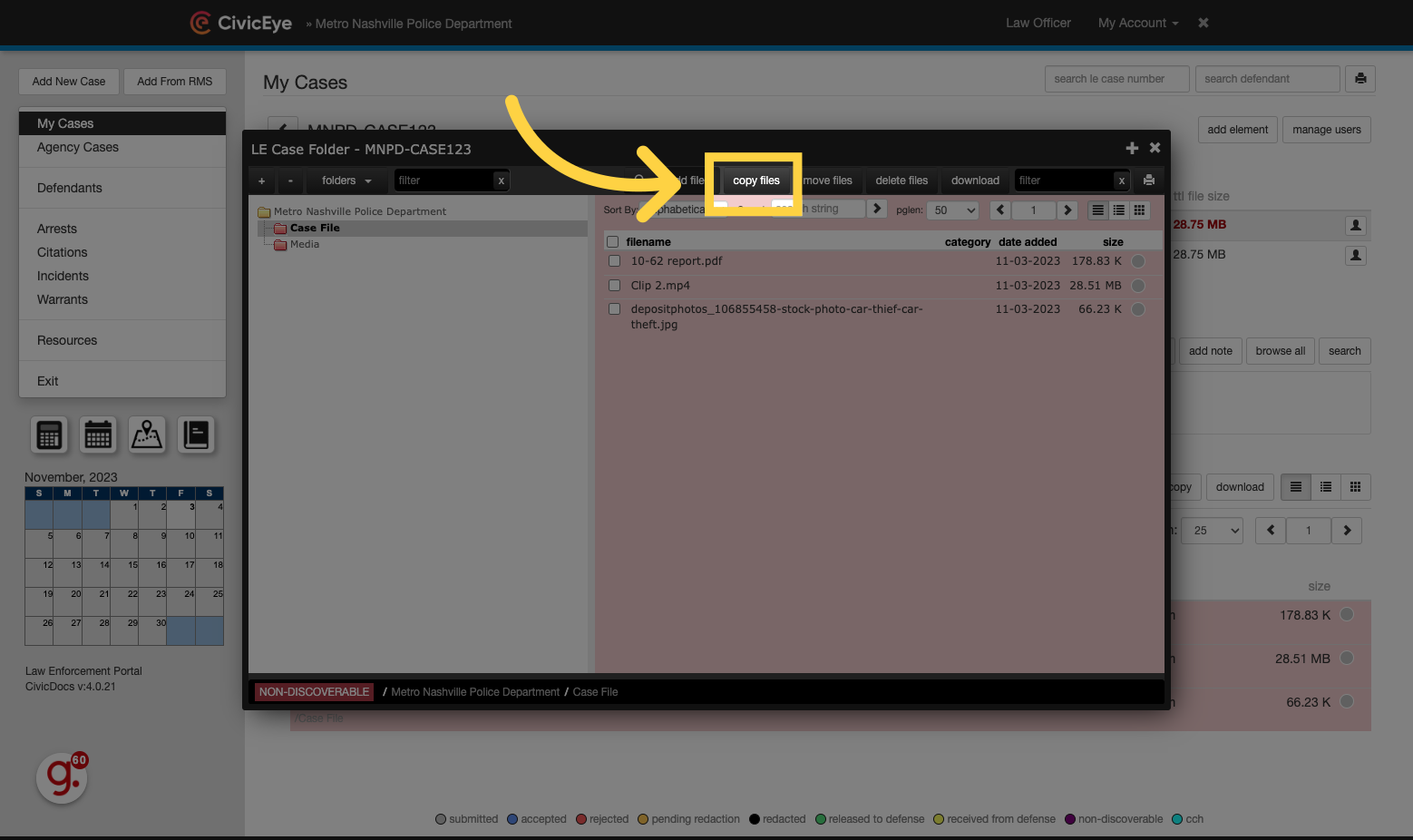 Copy Files in the Folder View