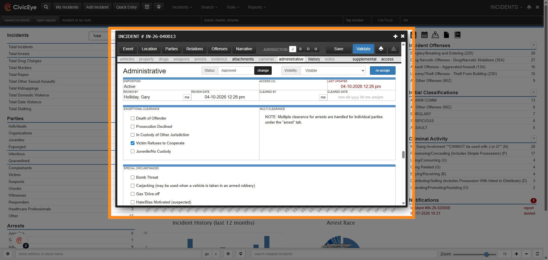 Modify Incident Details