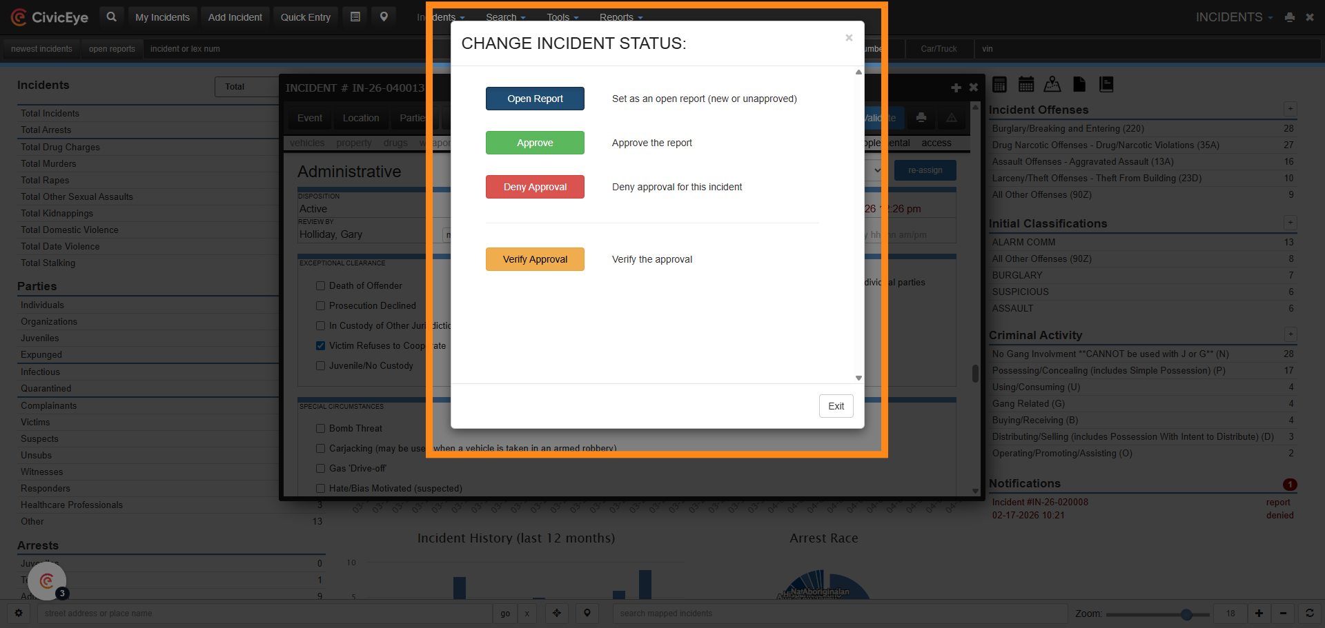 Open Incident Report