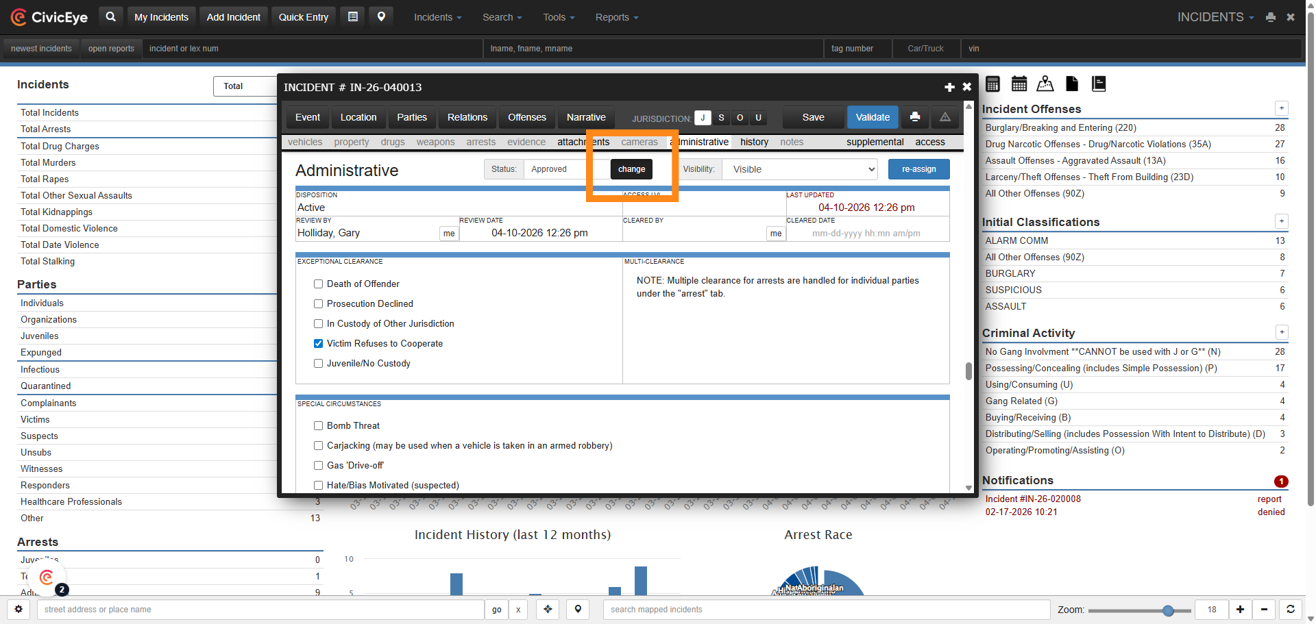 Modify Incident Details