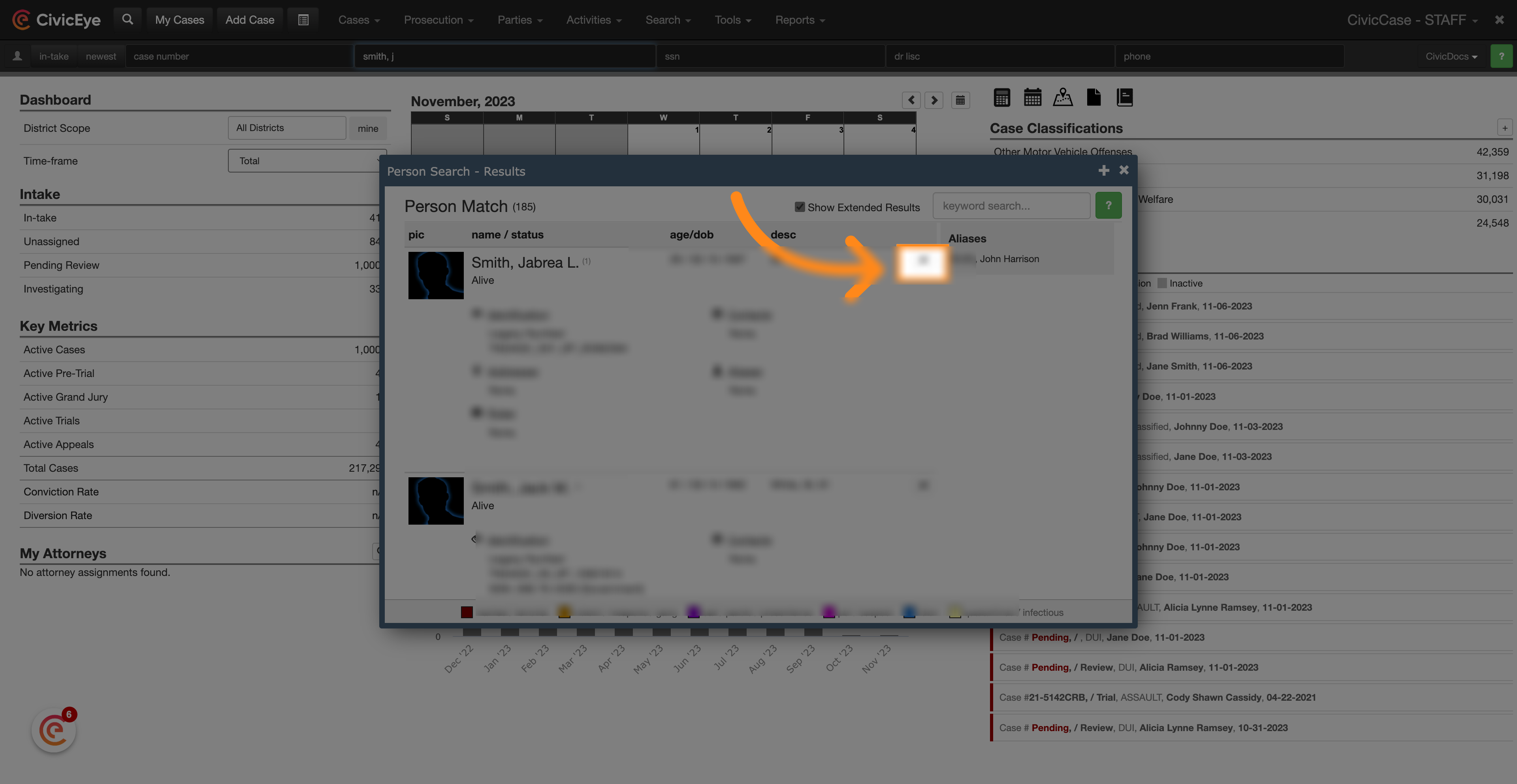 Viewing a Person Master Record