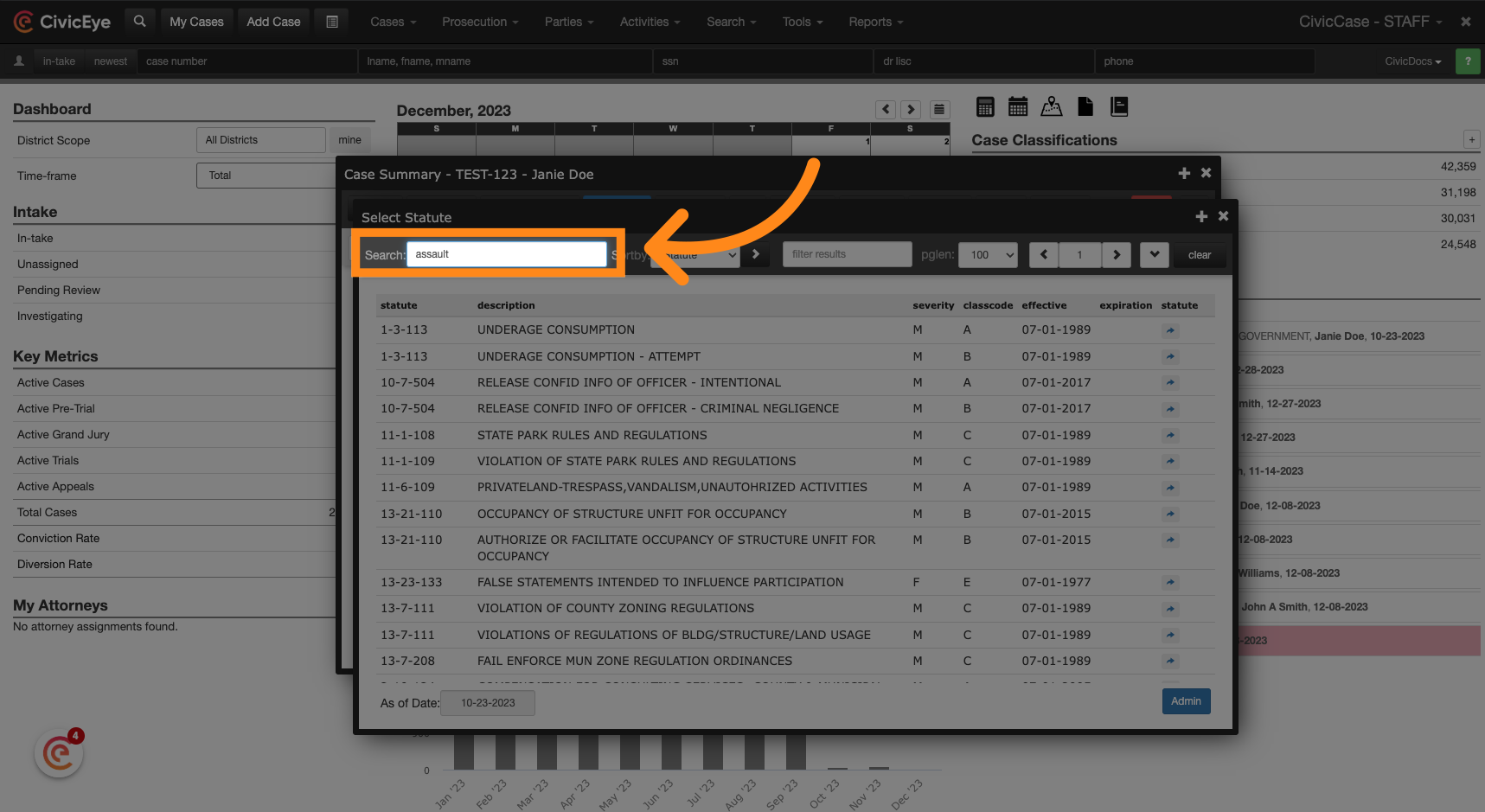 Enter a statute search term