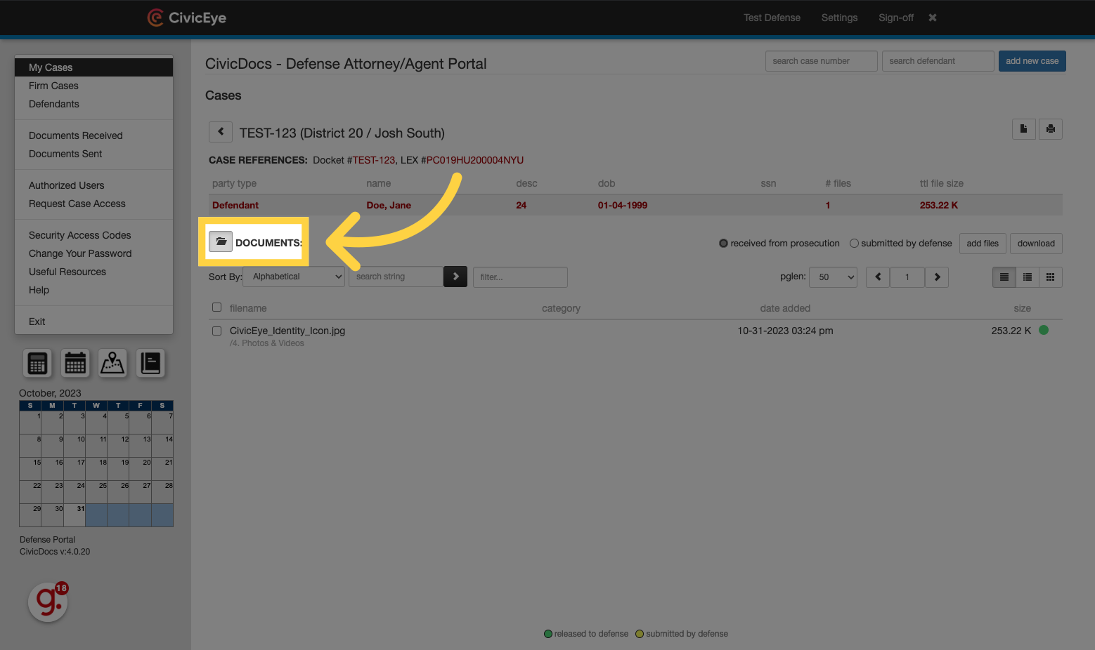 Accessing the Folder View