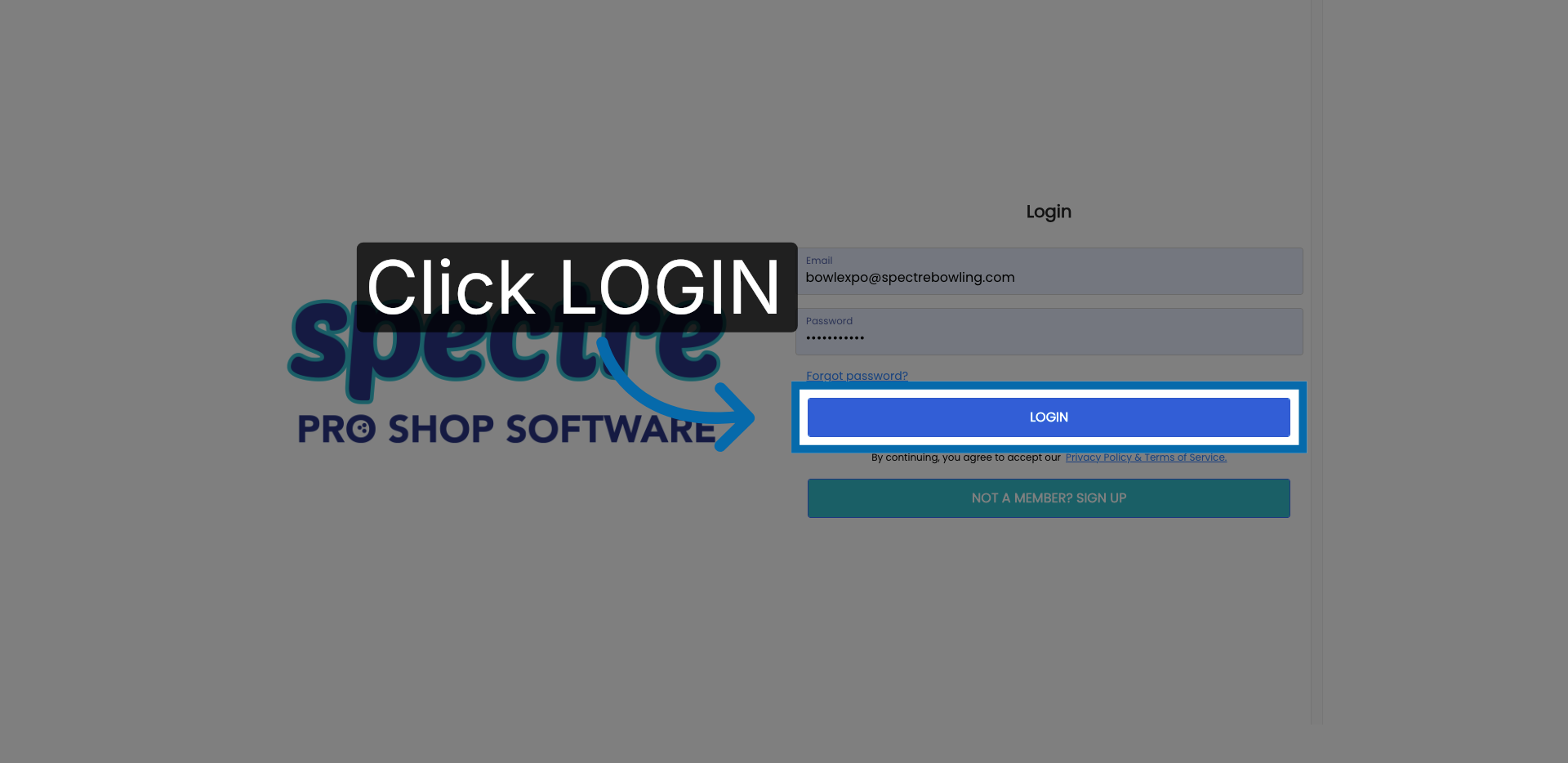 Submit Login Credentials