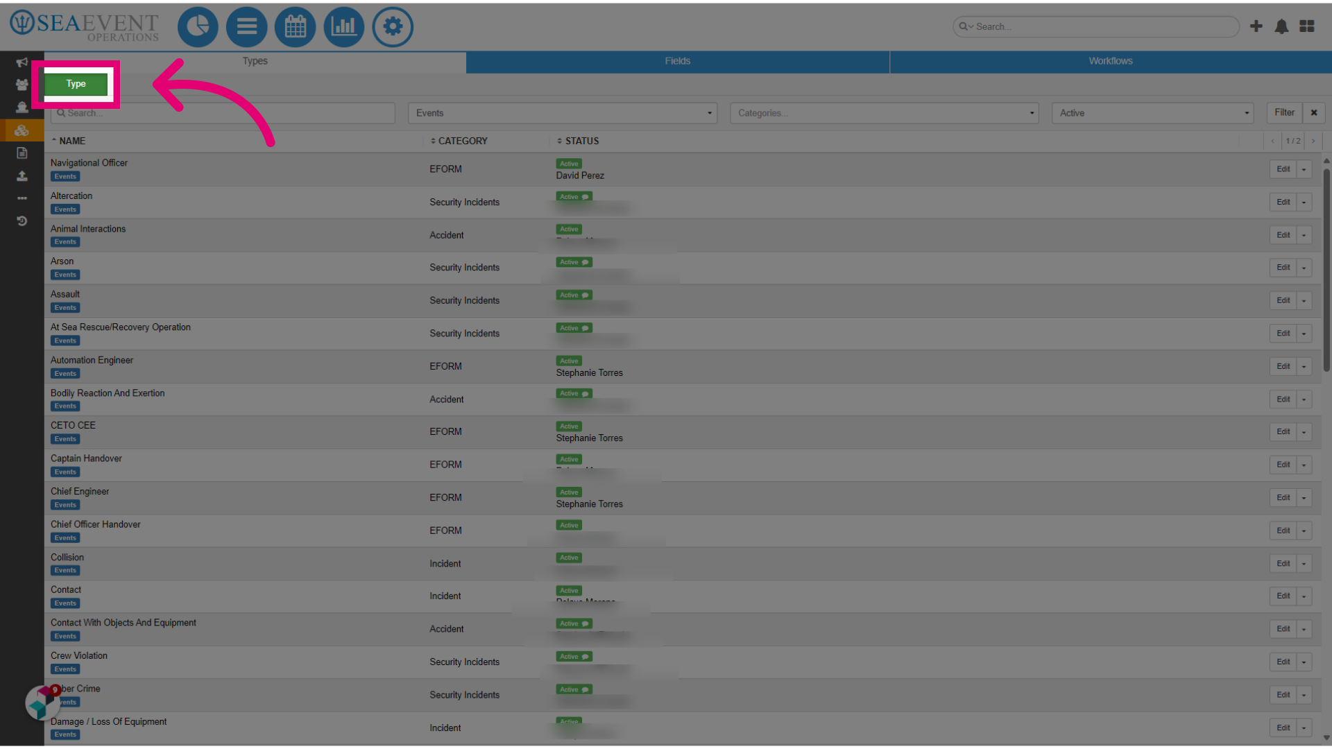 Select 'Type'
