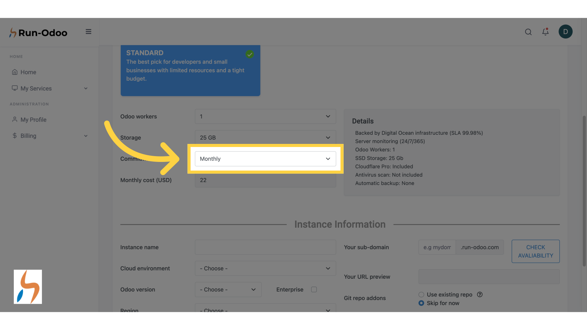 Selecting Monthly