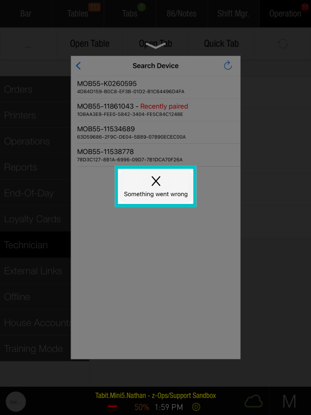 Troubleshooting Ingenico pairing – Tabit Help Center