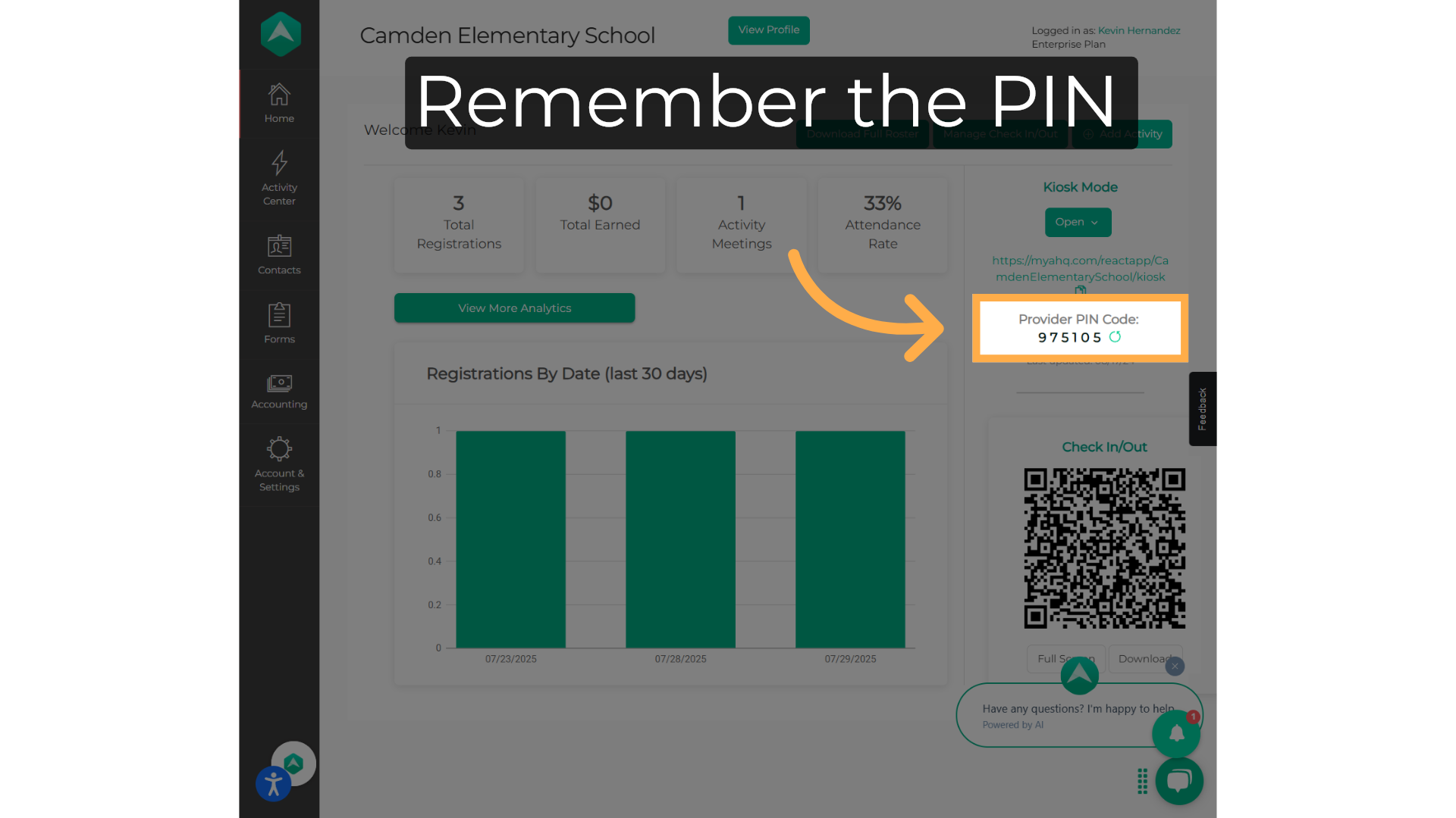Memorize your PIN