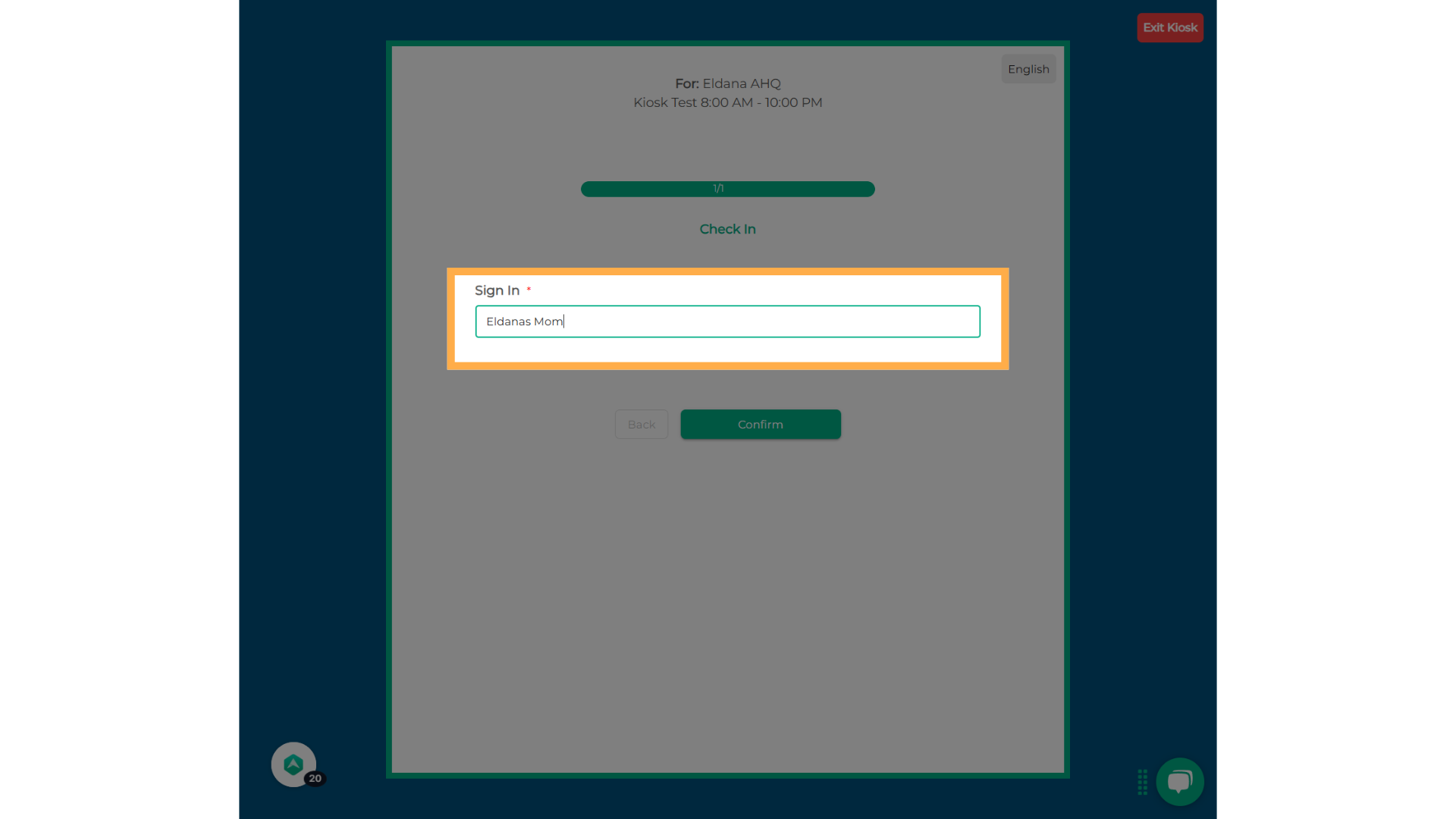Fill in the forms