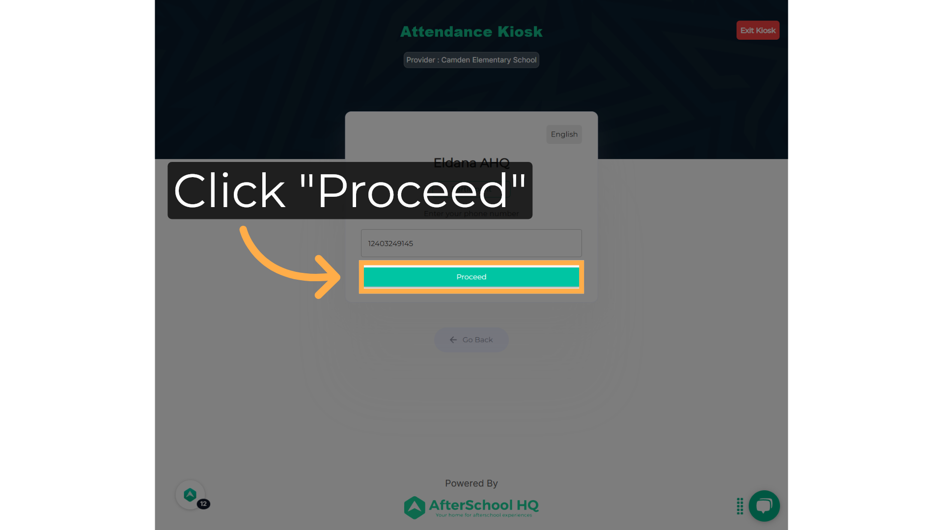 Click 'Proceed'