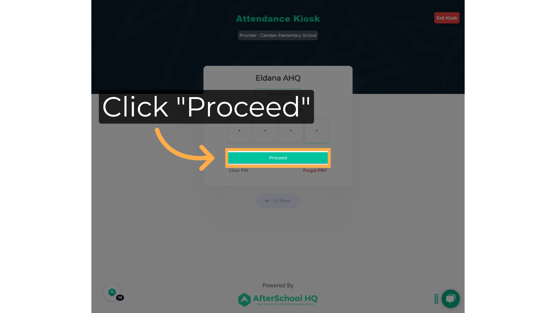 Click 'Proceed'