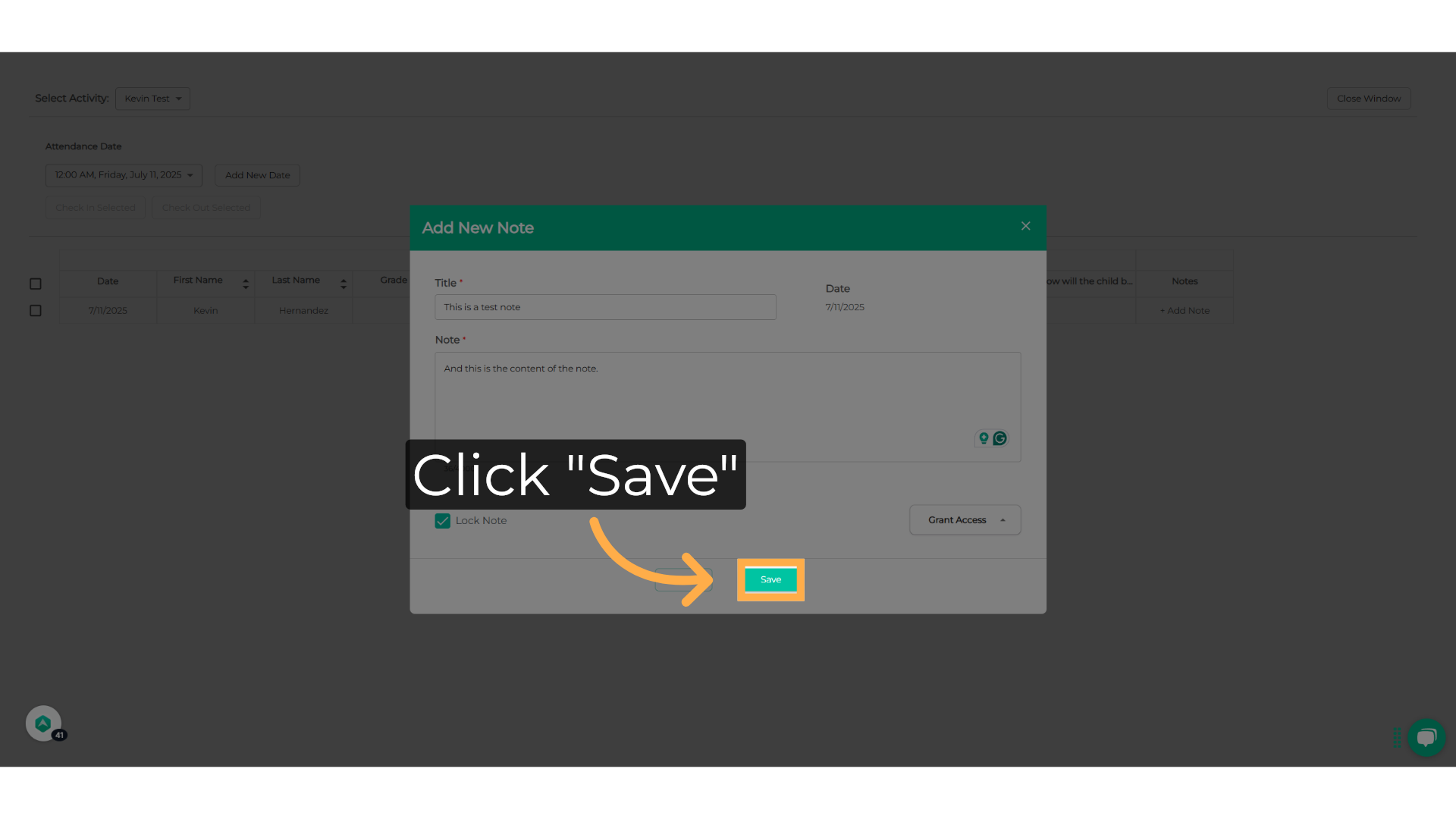 Click 'Save'