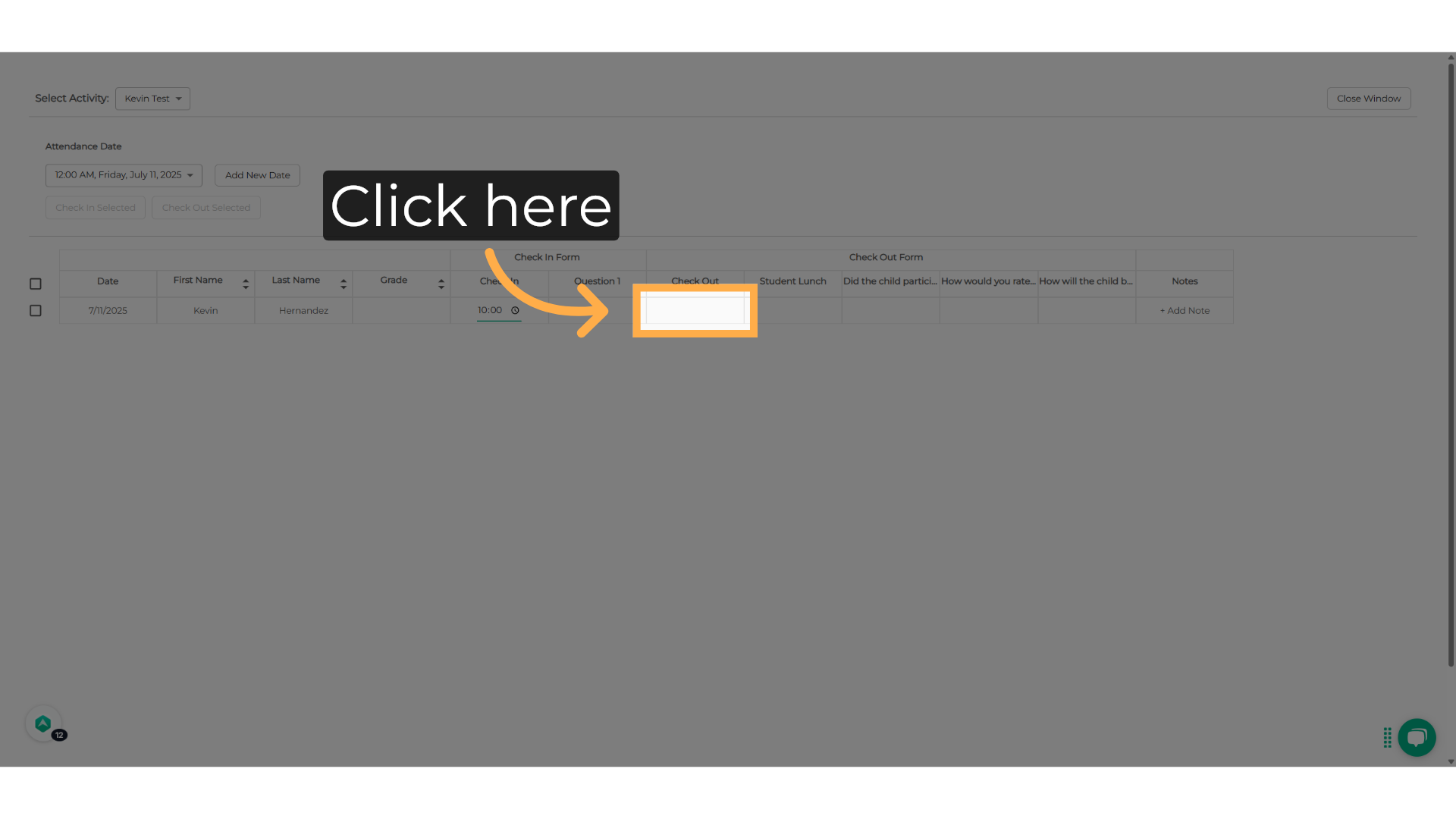 Edit the check out time