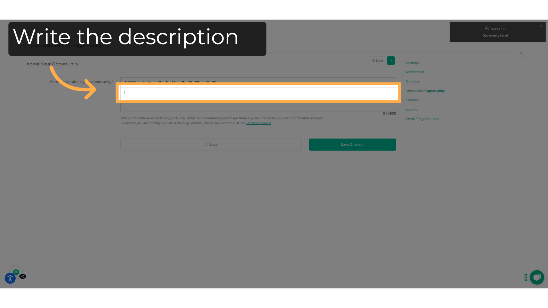 Write the description