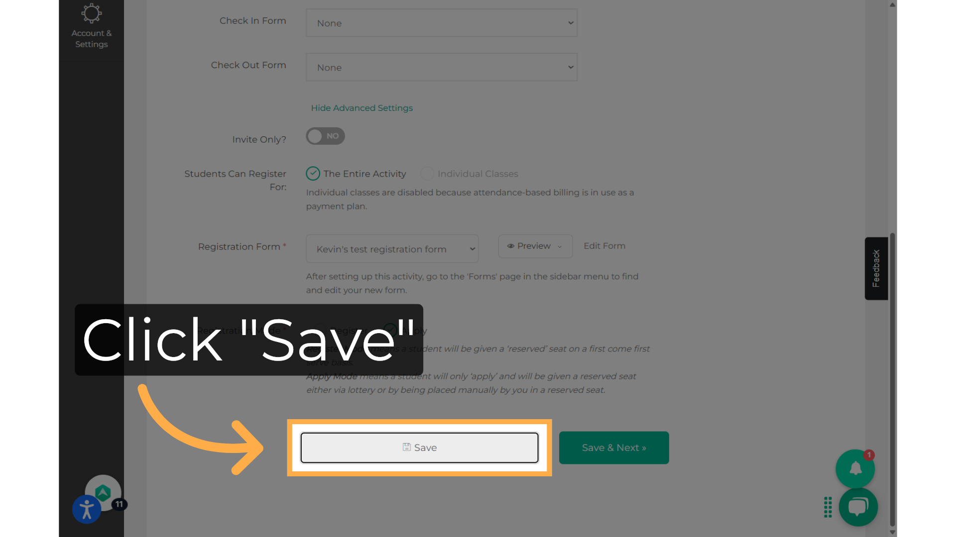 Click 'Save'