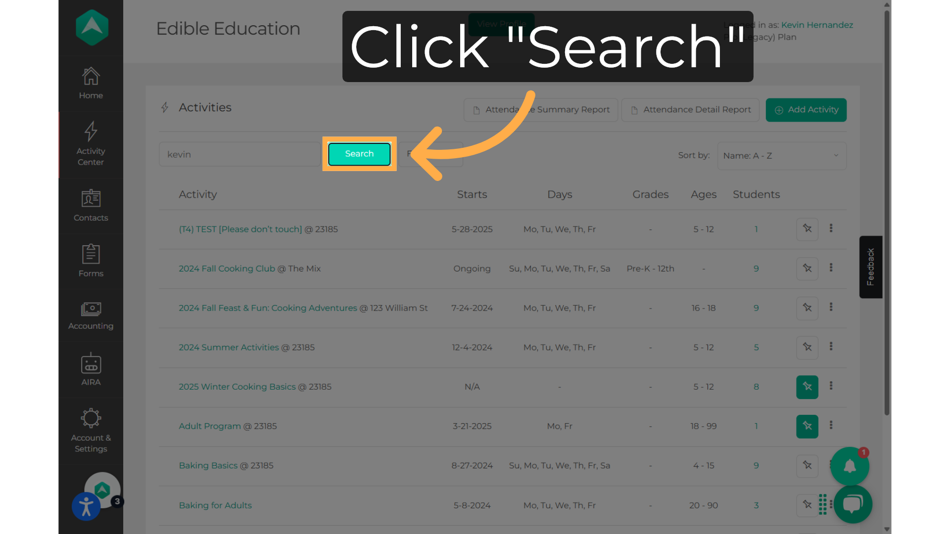 Click 'Search'