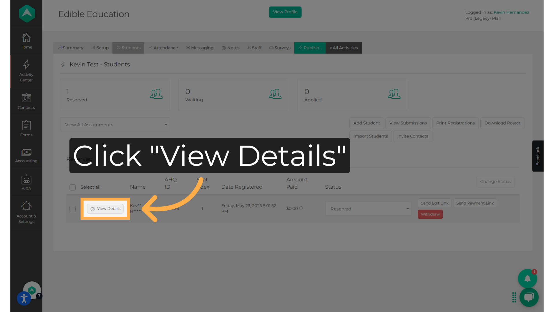 Click 'View Details'