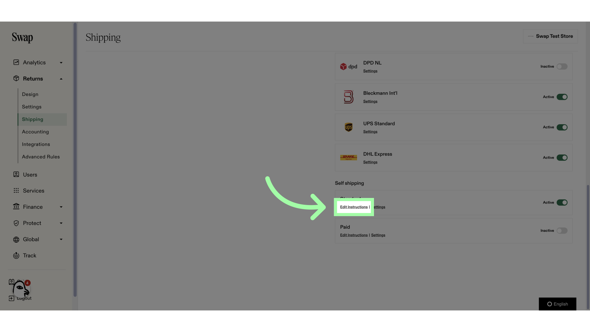 Click 'Edit Instructions'