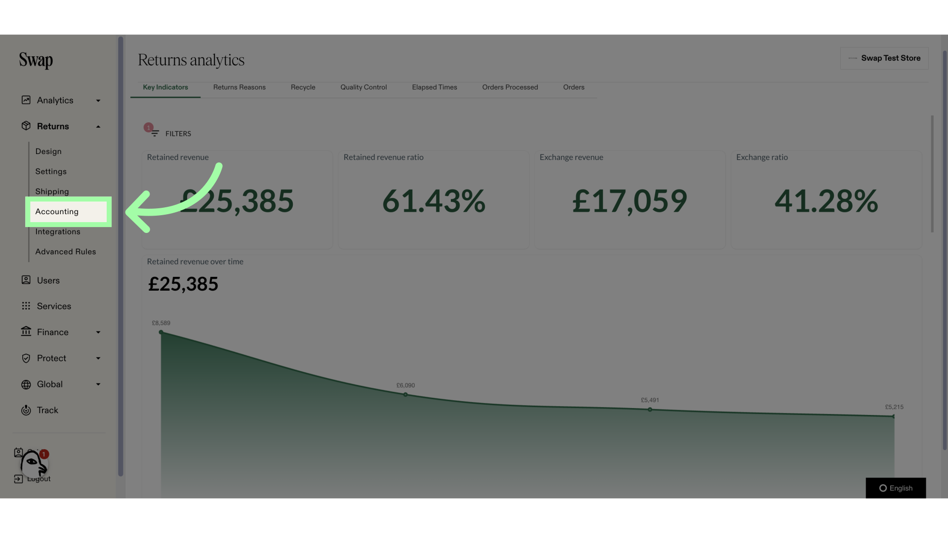 Click 'Accounting'