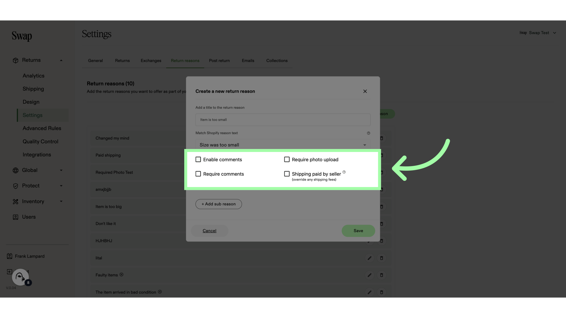Enable these settings if necessary