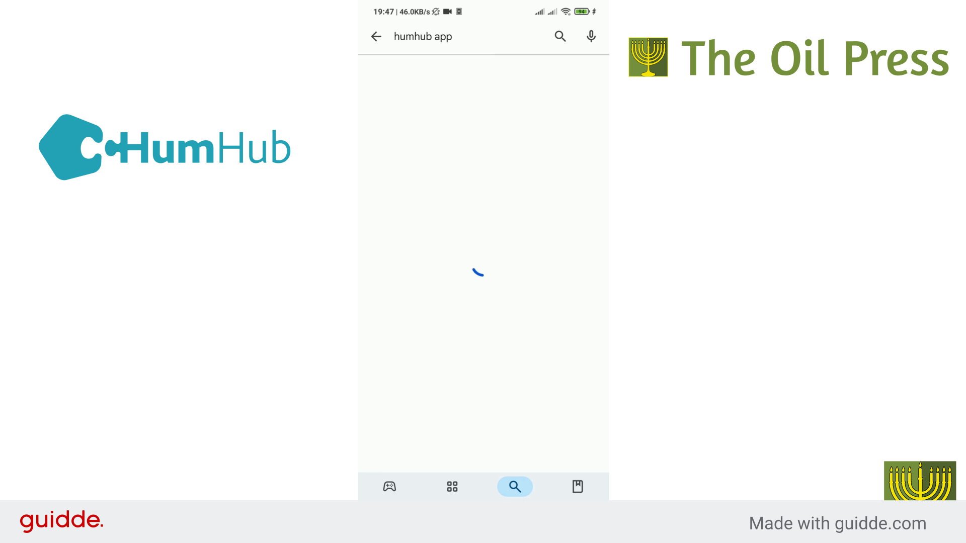 Screenshot: Tap Install for the HumHub app