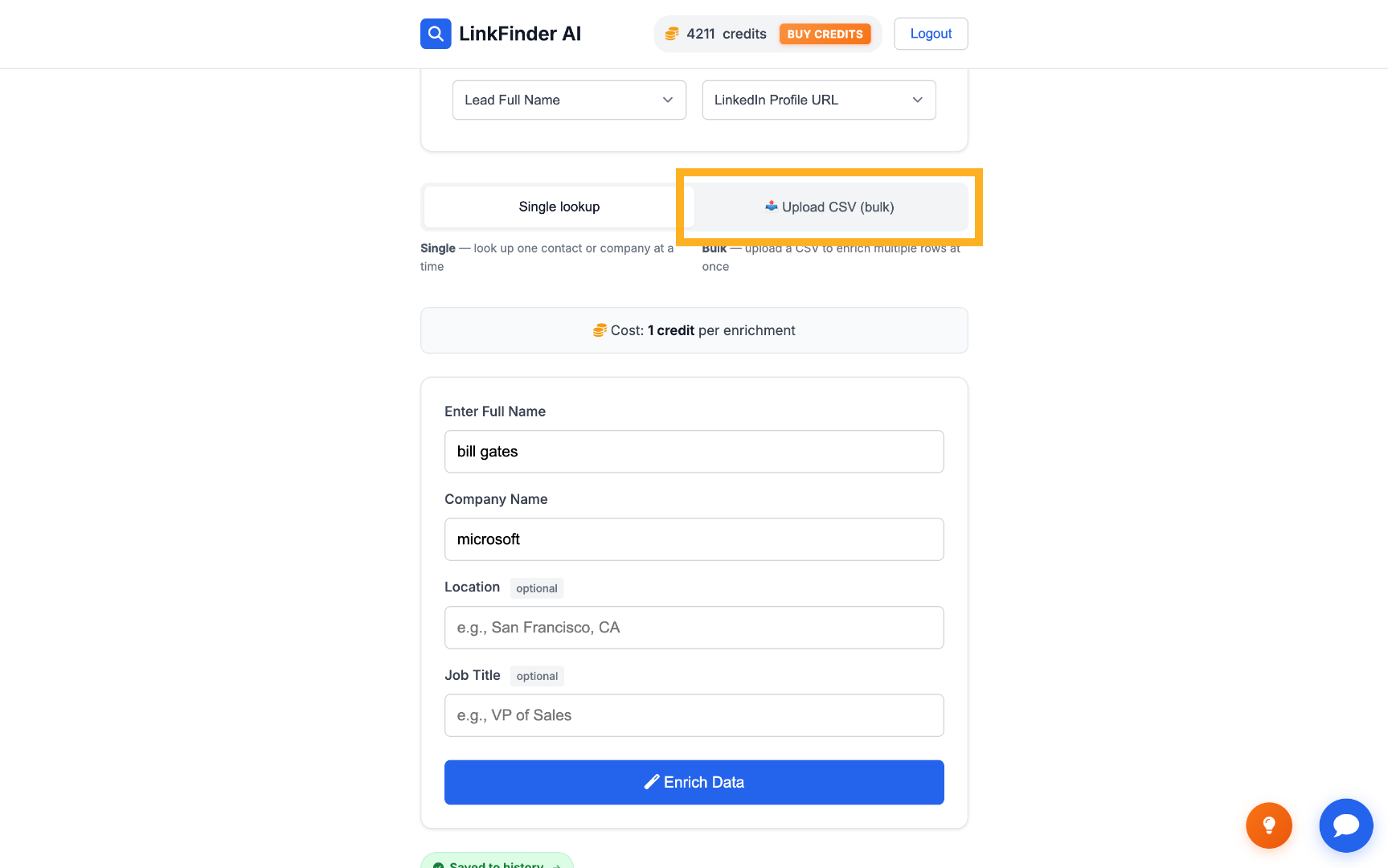 Upload CSV Bulk