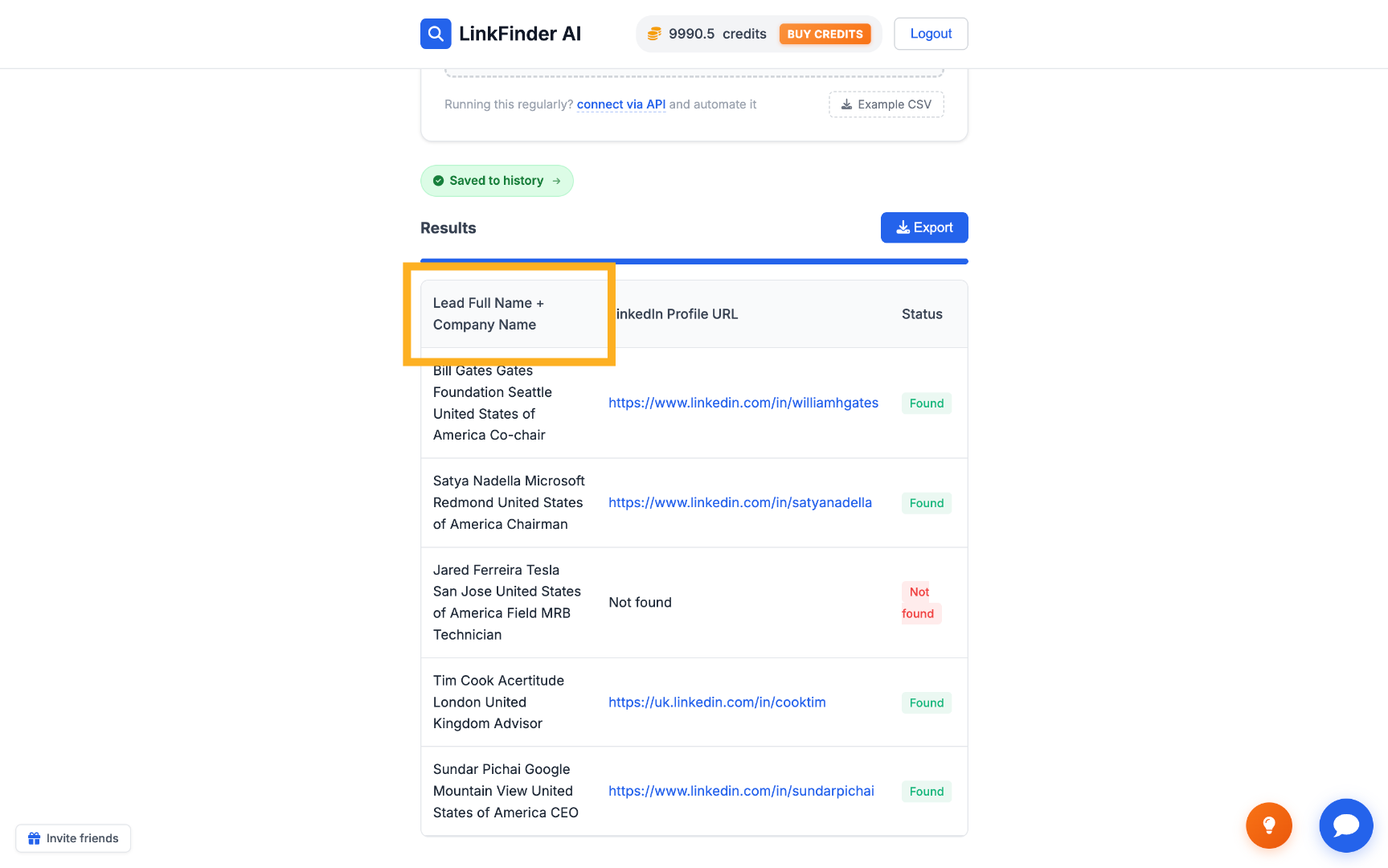 Selecting the lead data matching format
