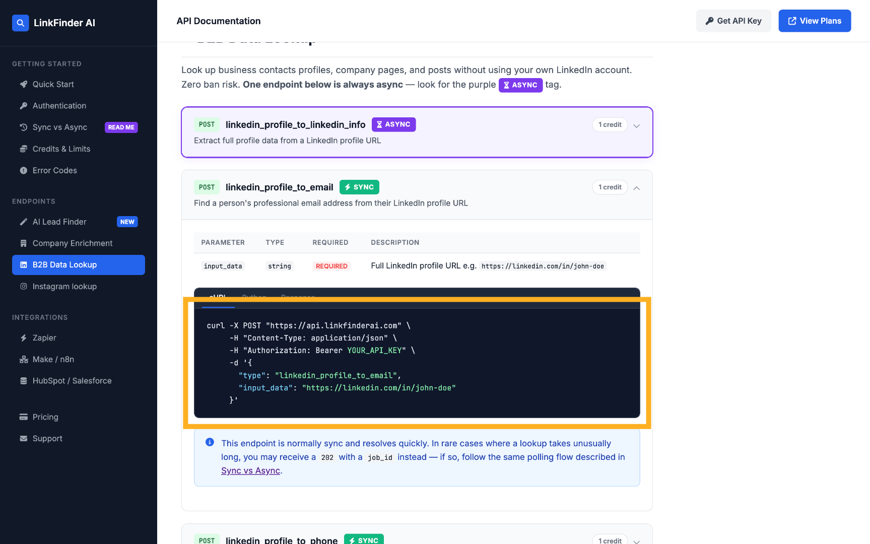 Review API Call Example