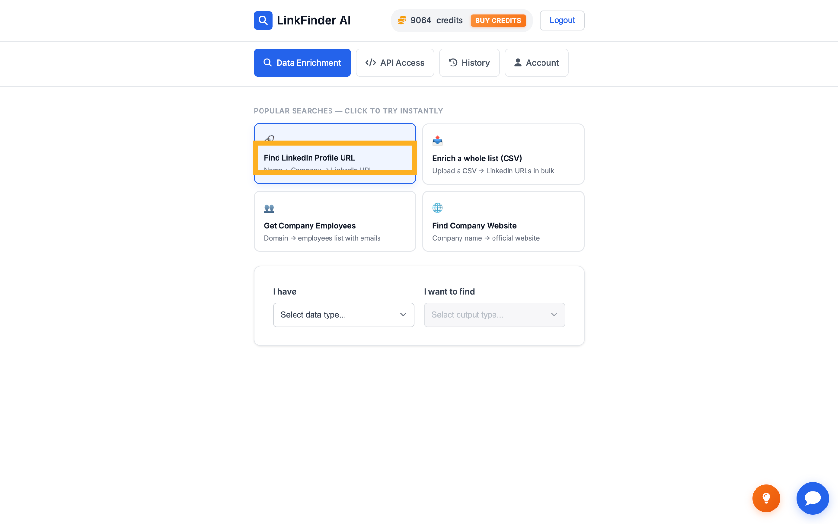 Select LinkedIn URL Finder