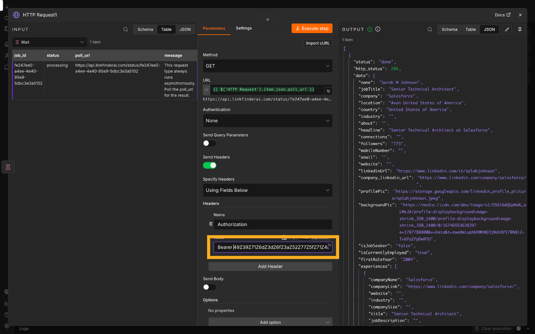 Select API Key Field Again
